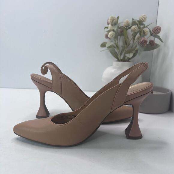 Vionic Adalena Leather Slingback Dress Pump Camel Suede Women's US 11 Tried On - Picture 6 of 10